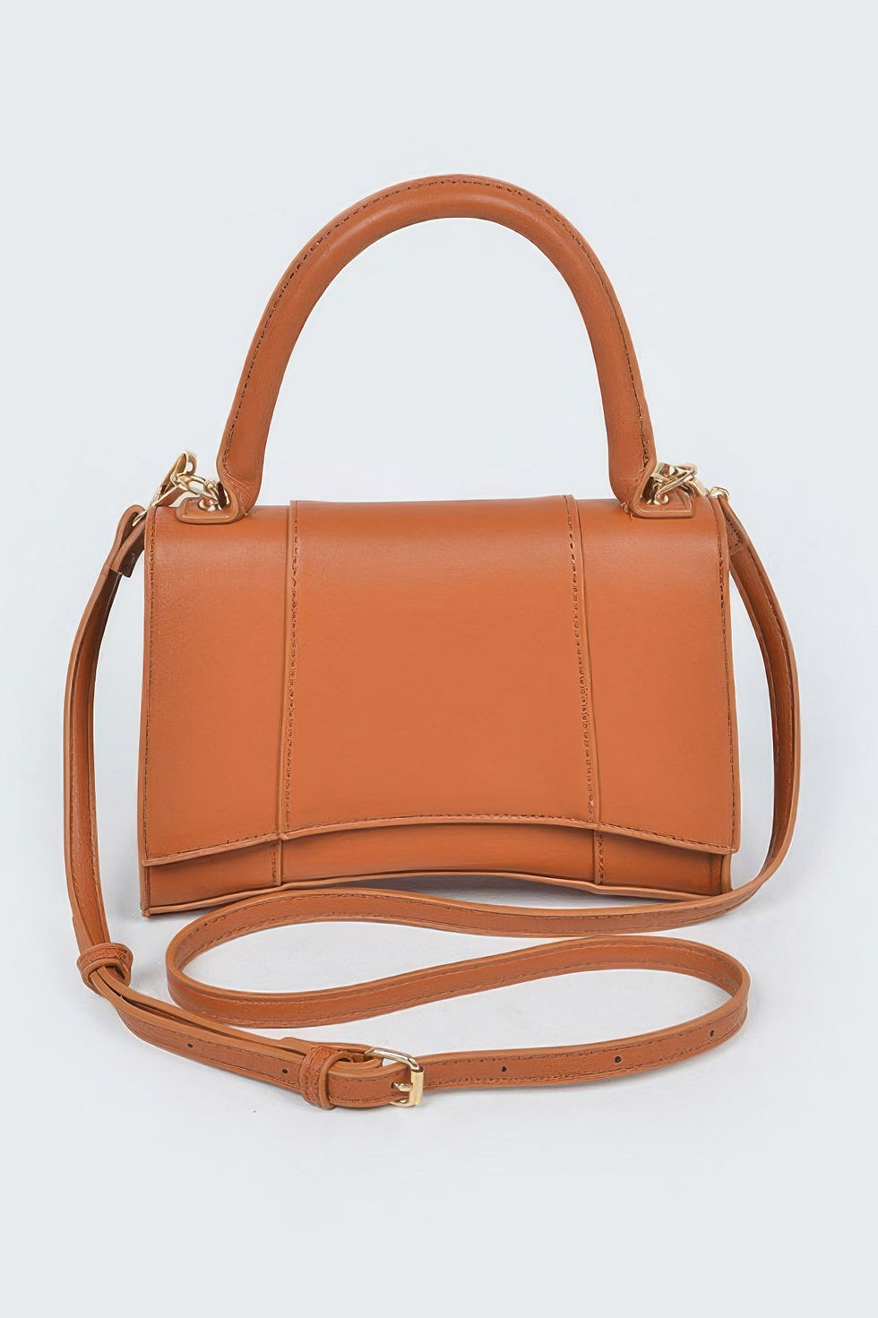 Thumbnail: Faux Leather Top Handle Bag
