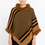 Thumbnail: Patterned Knit Poncho With Faux Fur Trim