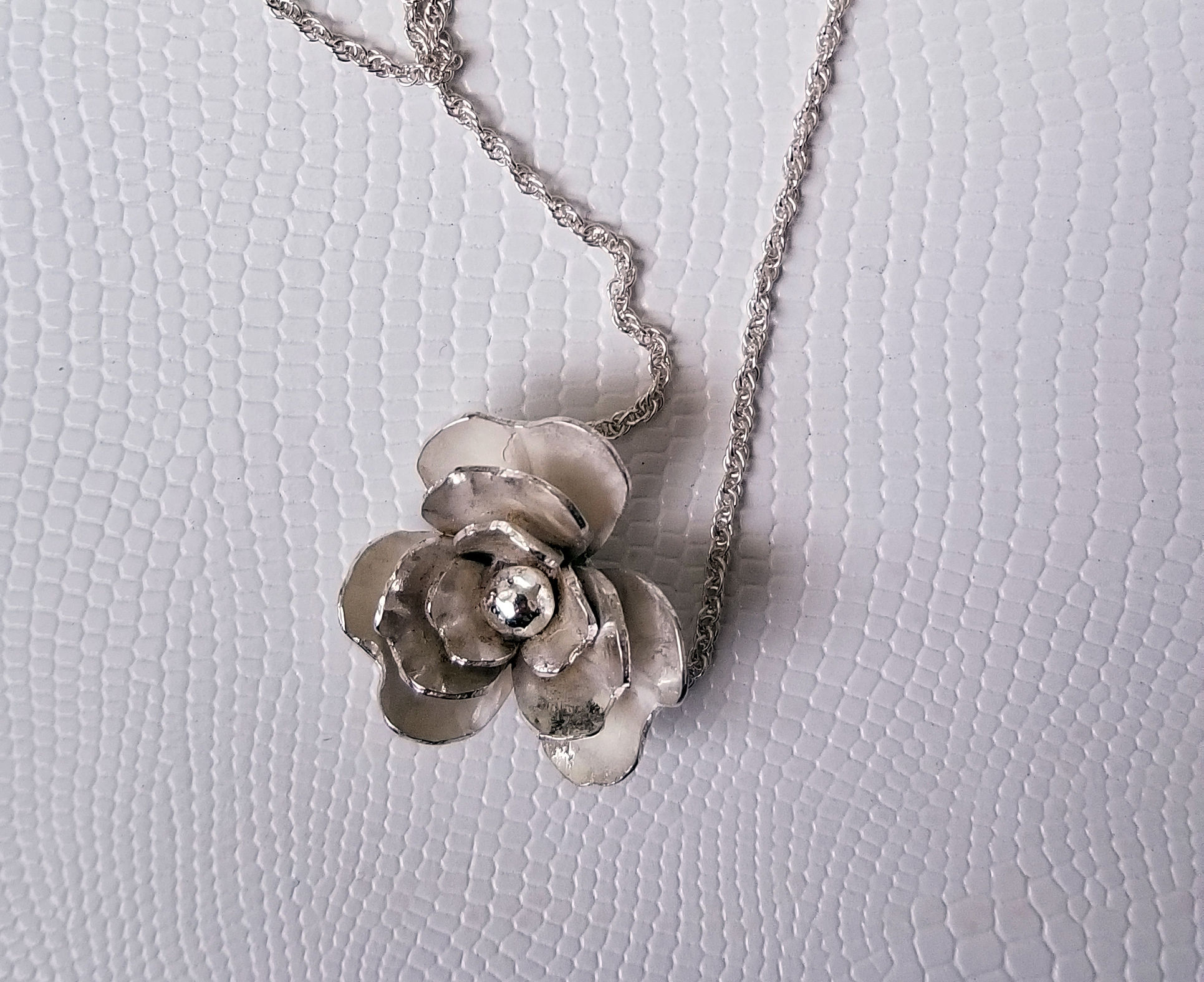 Sterling Silver Floral Pendant