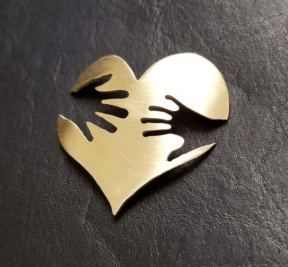 Thumbnail: Brass Heart Brooch