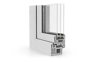 PVC-Fenster Aluplast Ideal 8000 mit 3-fach Verglasung und moderner Wärmedämmung
