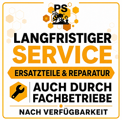 Langfristiger Service von PS Dienstleistung. Ersatzteile und Reparaturen nach Verfügbarkei