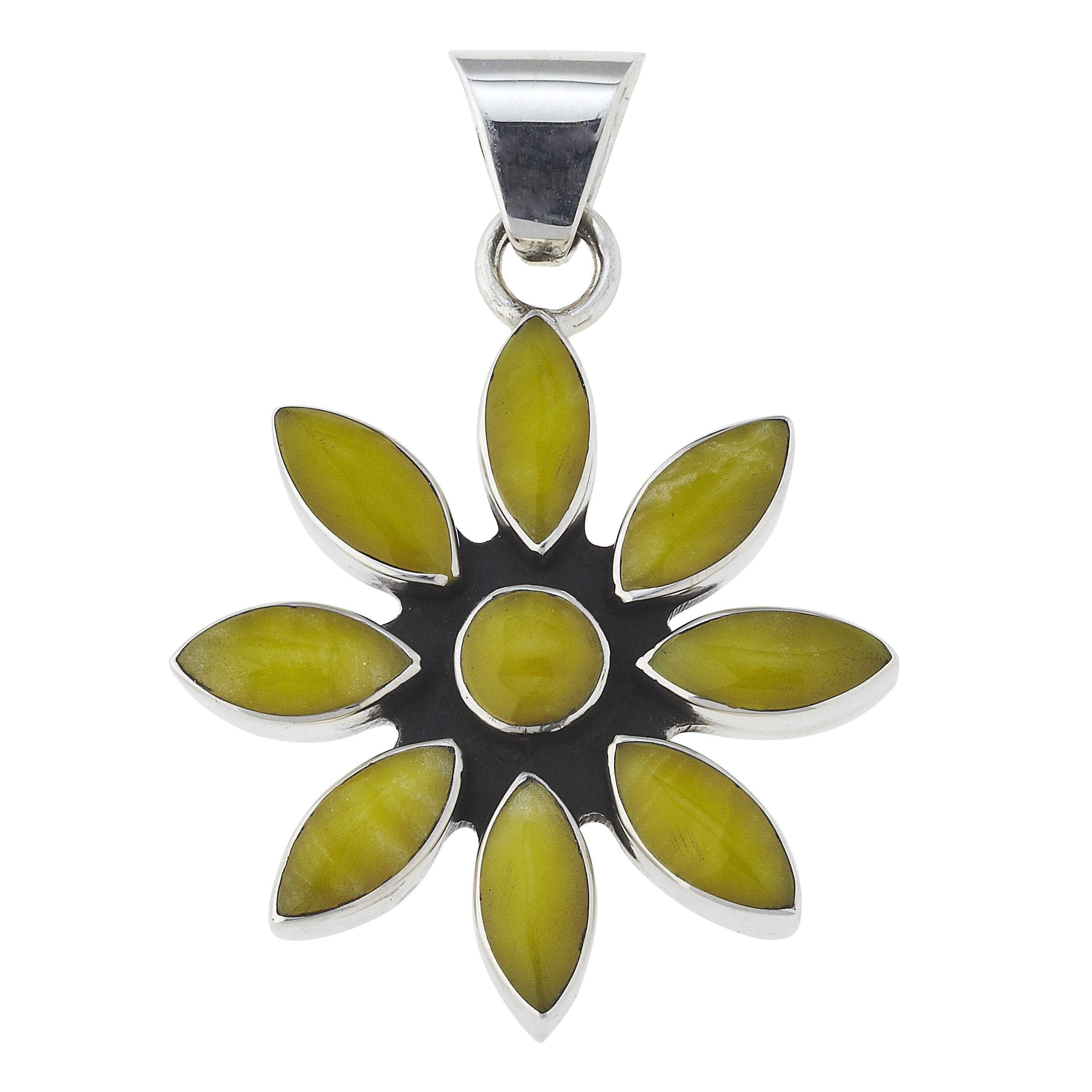 Noah 23 .925 Sterling Silver and Yellow Turquoise