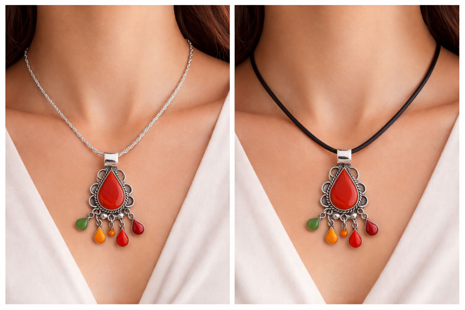 ALD049Red Reconstructed Turquoise in .925 Sterling silver
