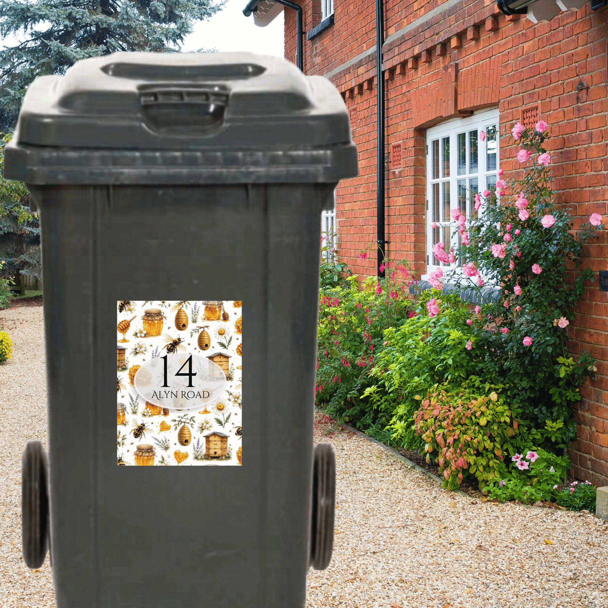 bee hive bin sticker