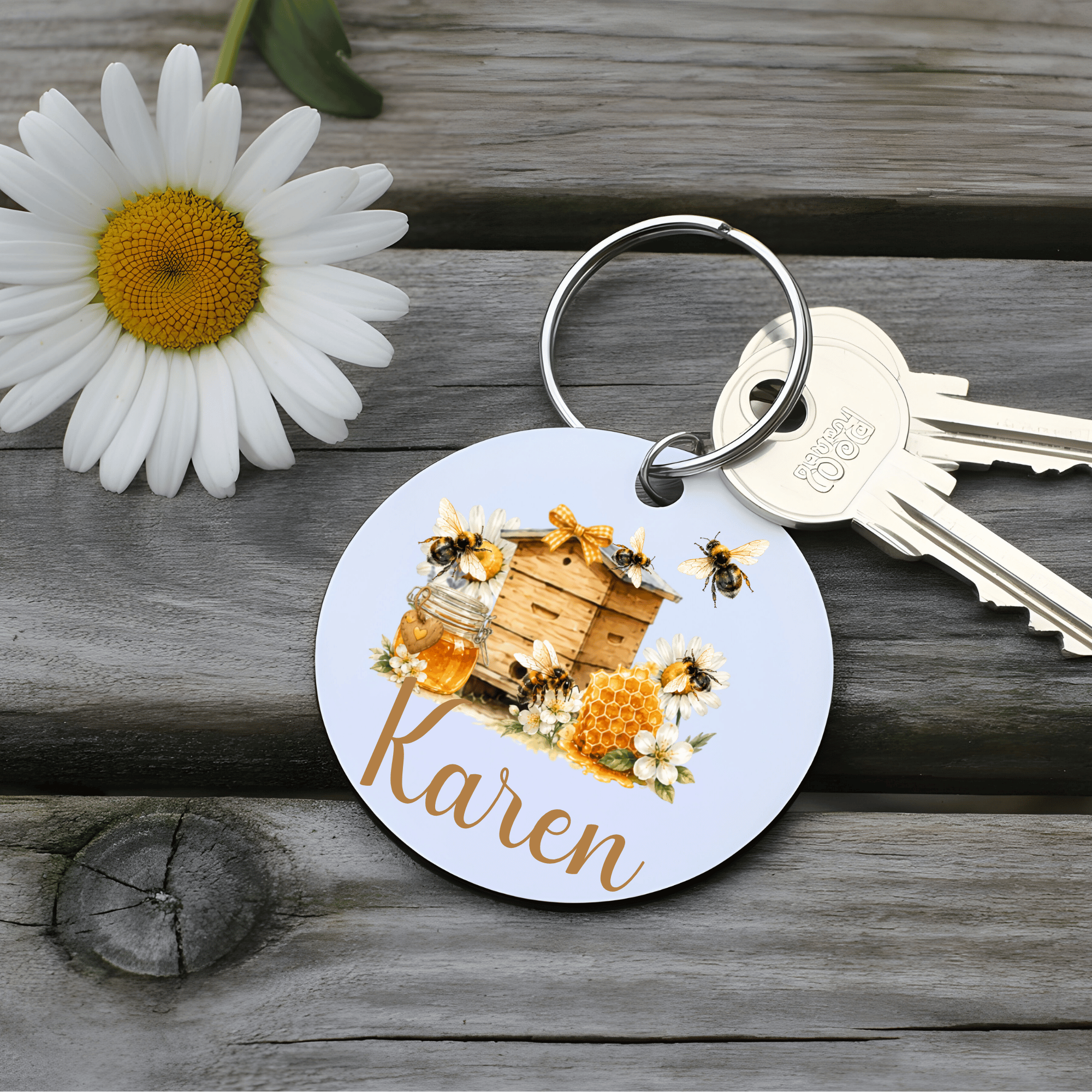 bee design keyring
