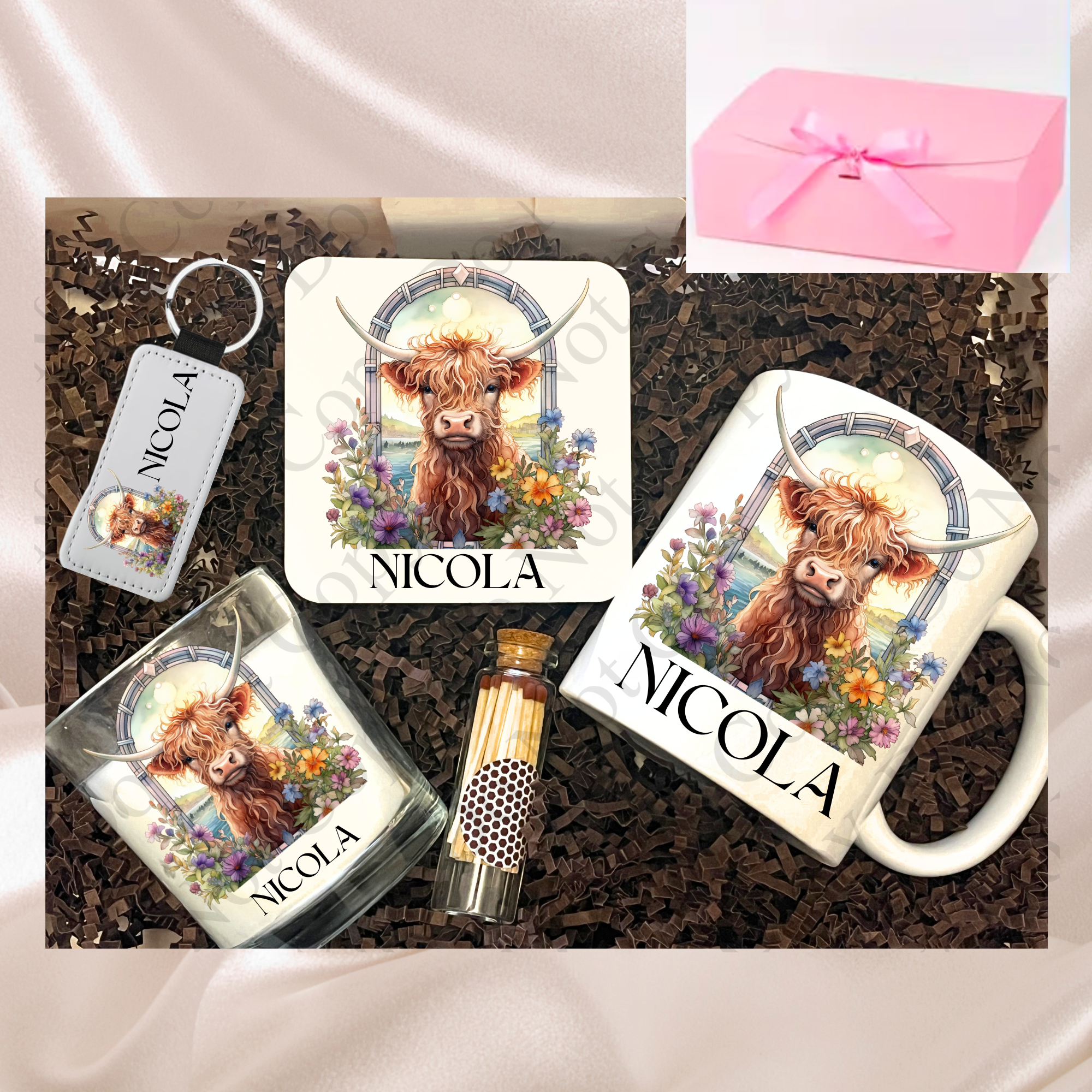 Highland cow Gift set bundle