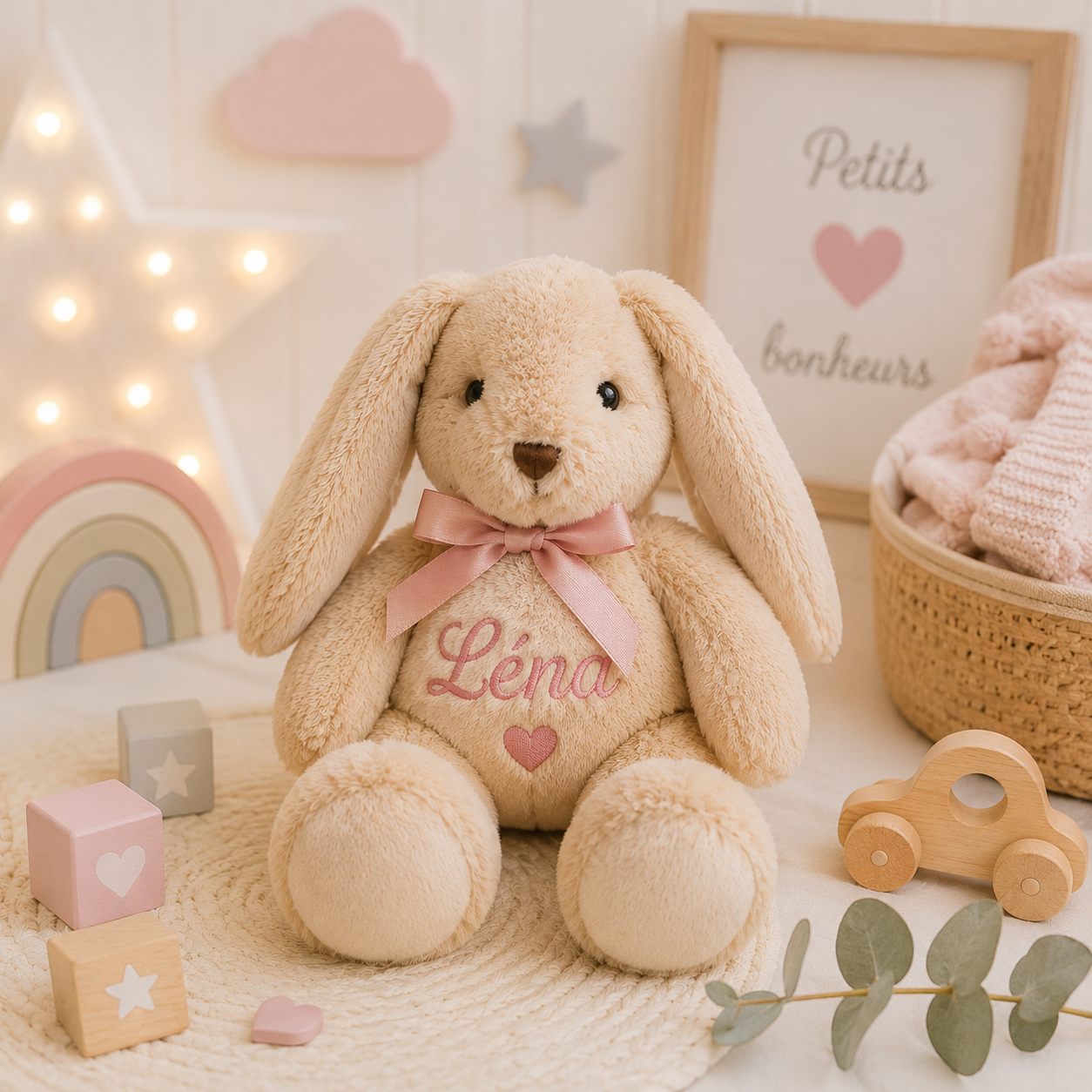 Lapin en peluche personnalisé