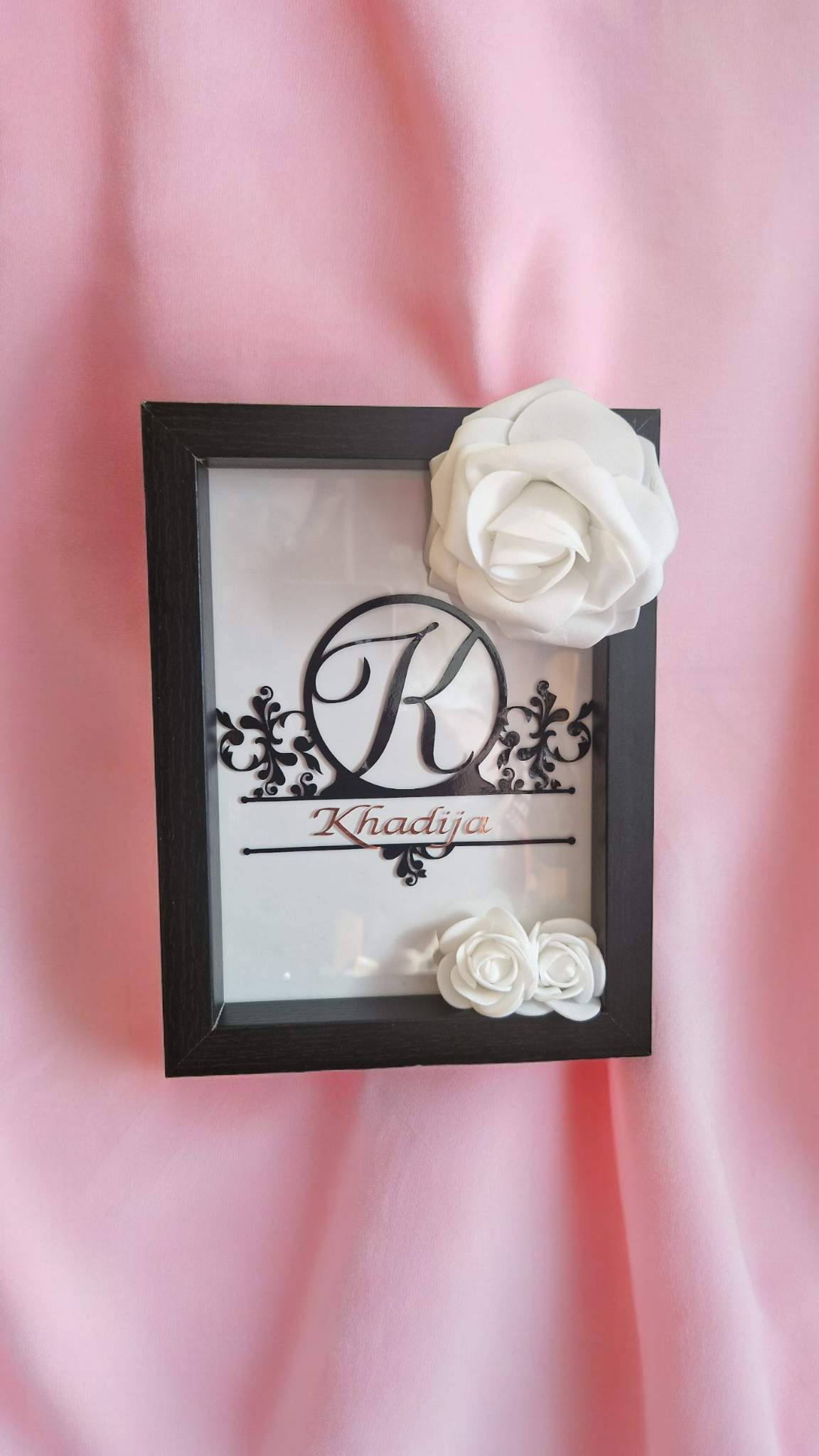 Cadre prénom floral