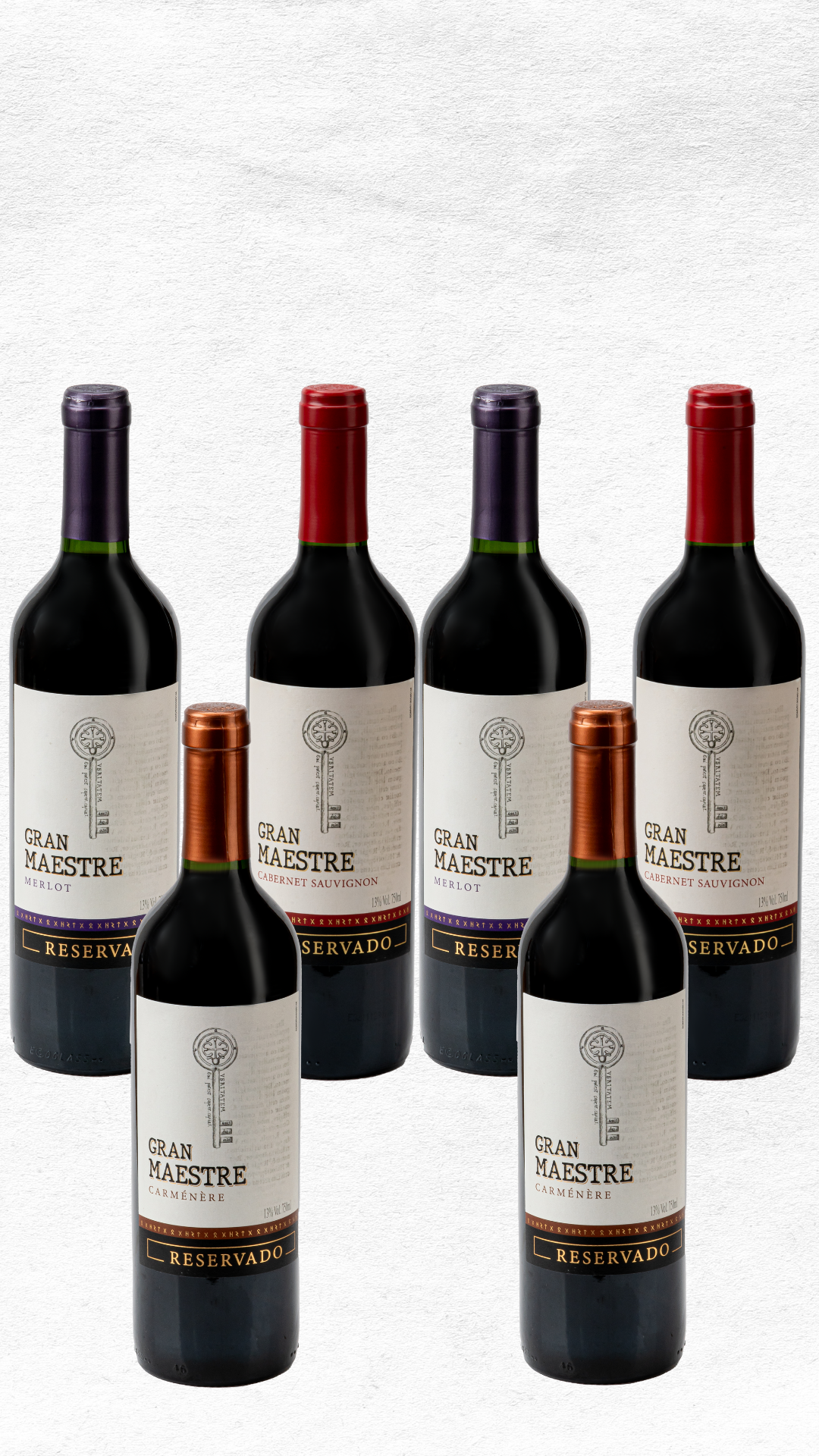 Vinho Chileno Gran Maestre | Kit Sortido com 6 unidades