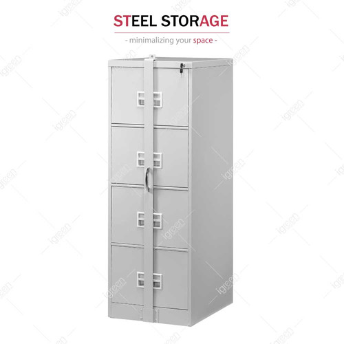 Steel Cupboard 4 Drawers With Locked Bar Brownbox.my