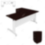 Thumbnail: Grow Series L Shape Office Desk + Drawer (4D) 1800/1500W mm