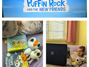 💙 Zelah watched the Puffin Rock and the New Friends movie today..