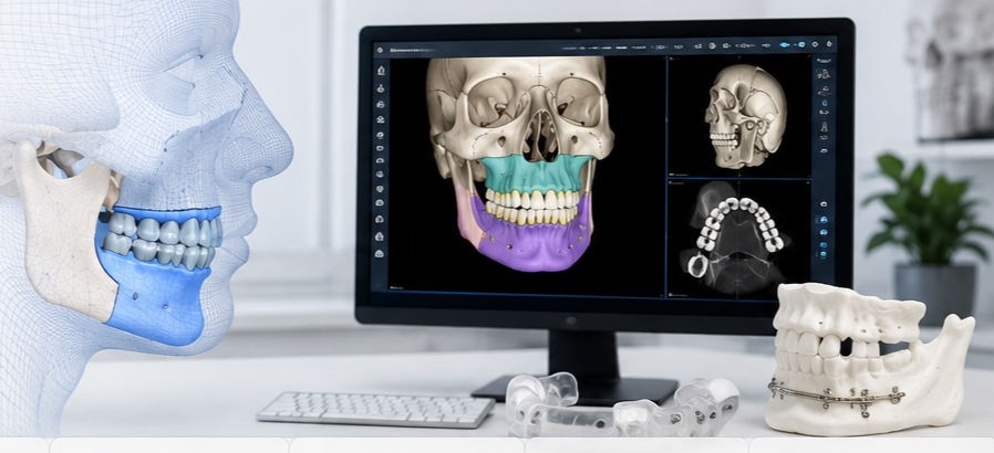 Präzise digitale Planung für eine individuell abgestimmte orthognathe Chirurgie.