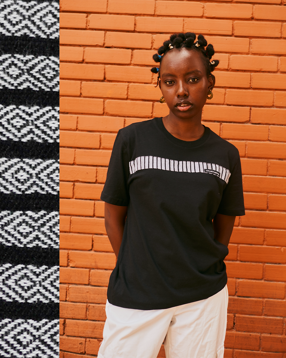 Thumbnail: Abimbola Stripe II / T-Shirt Black (Organic, Unisex)