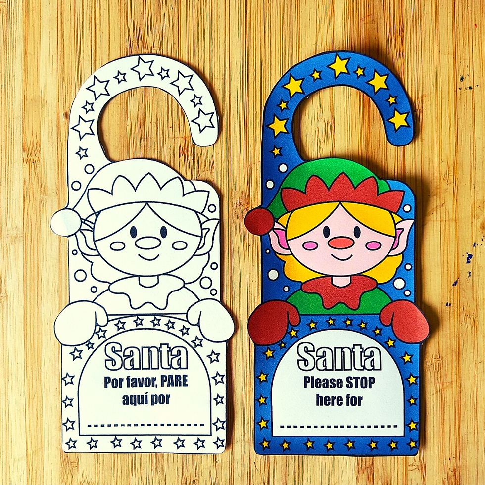 Miniatura: COLGADORES DE PUERTA NAVIDEÑOS PARA COLOREAR