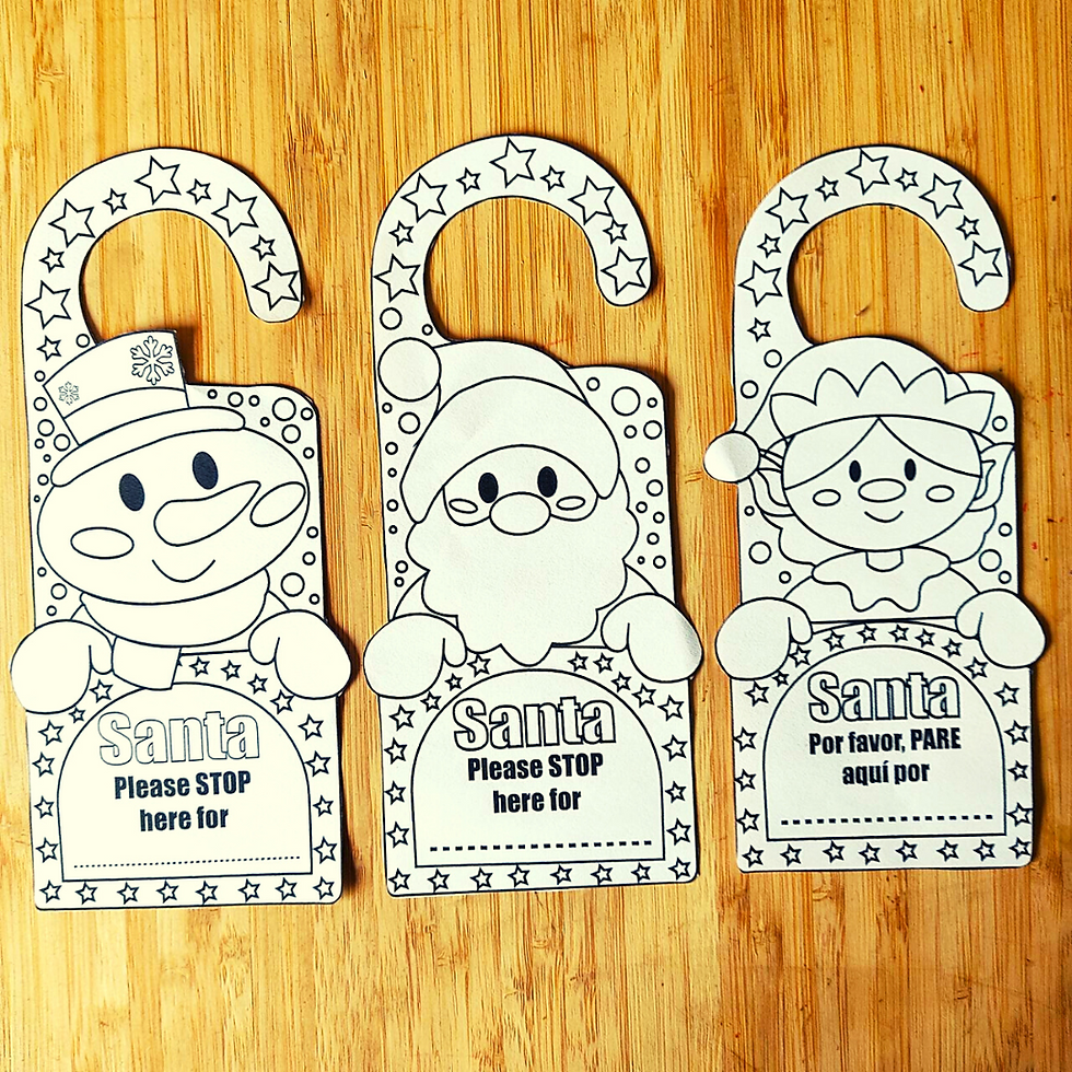 Miniatura: COLGADORES DE PUERTA NAVIDEÑOS PARA COLOREAR