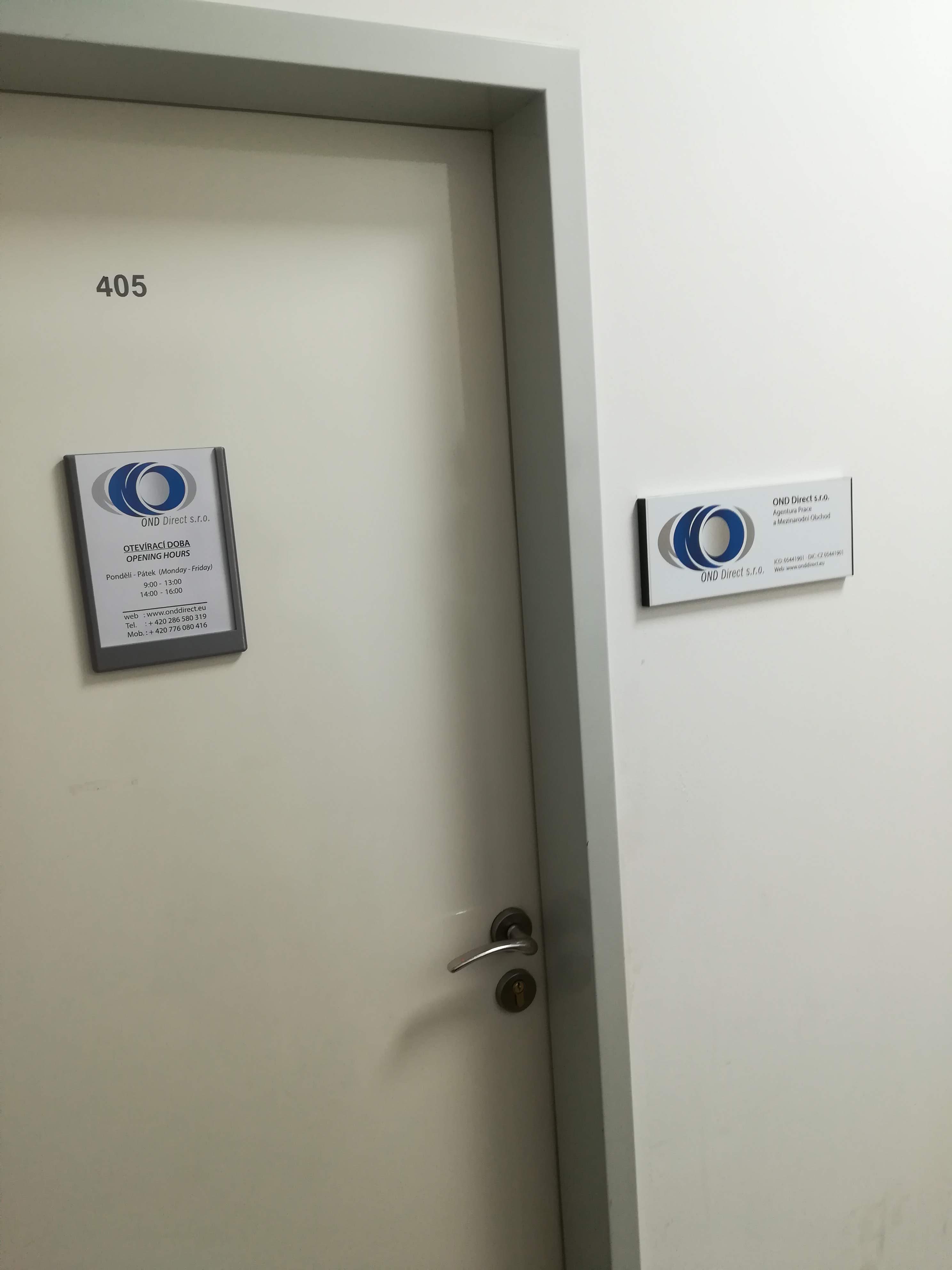 Office sign Czechia