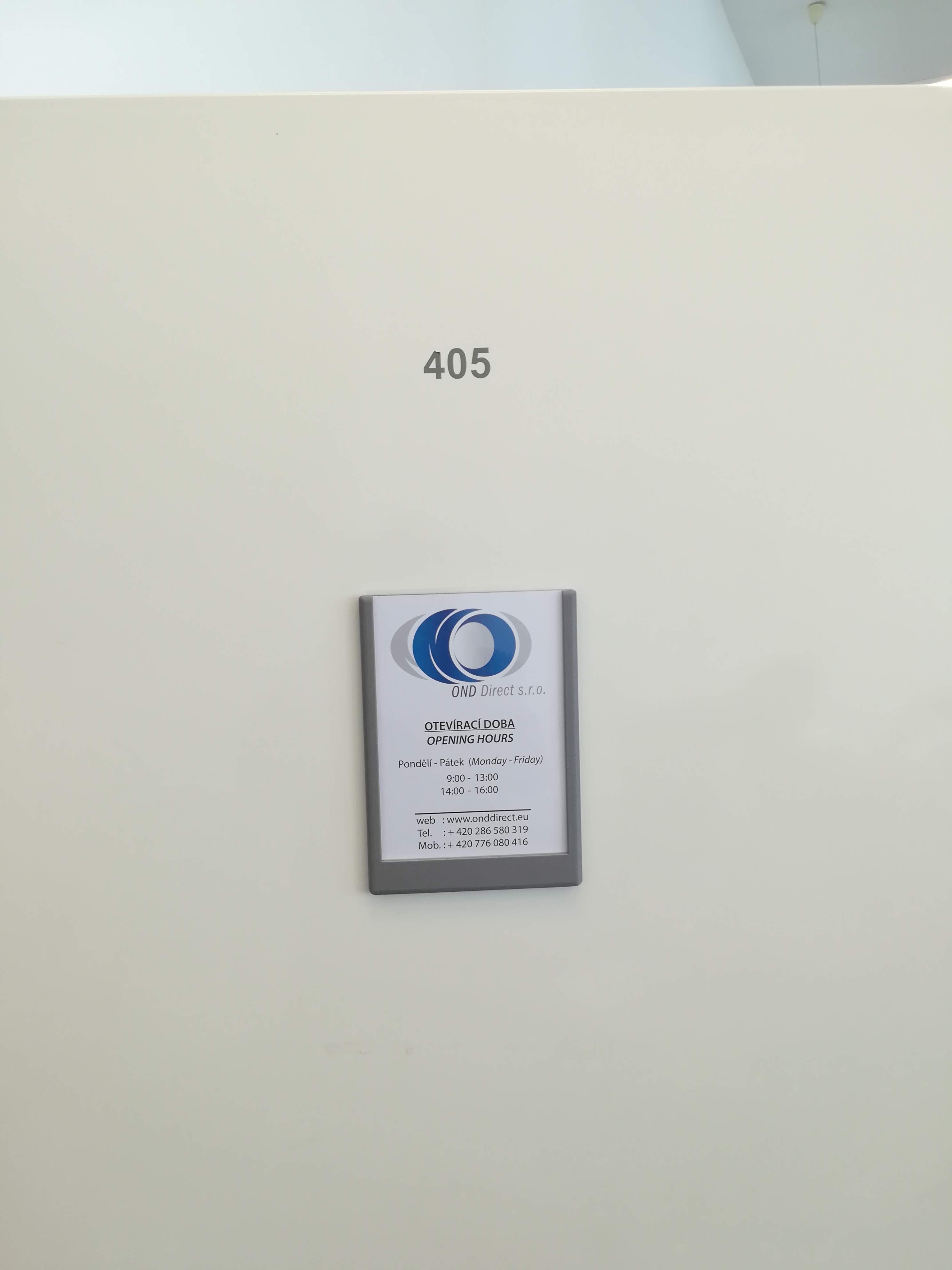 3D printed door plate Czechia