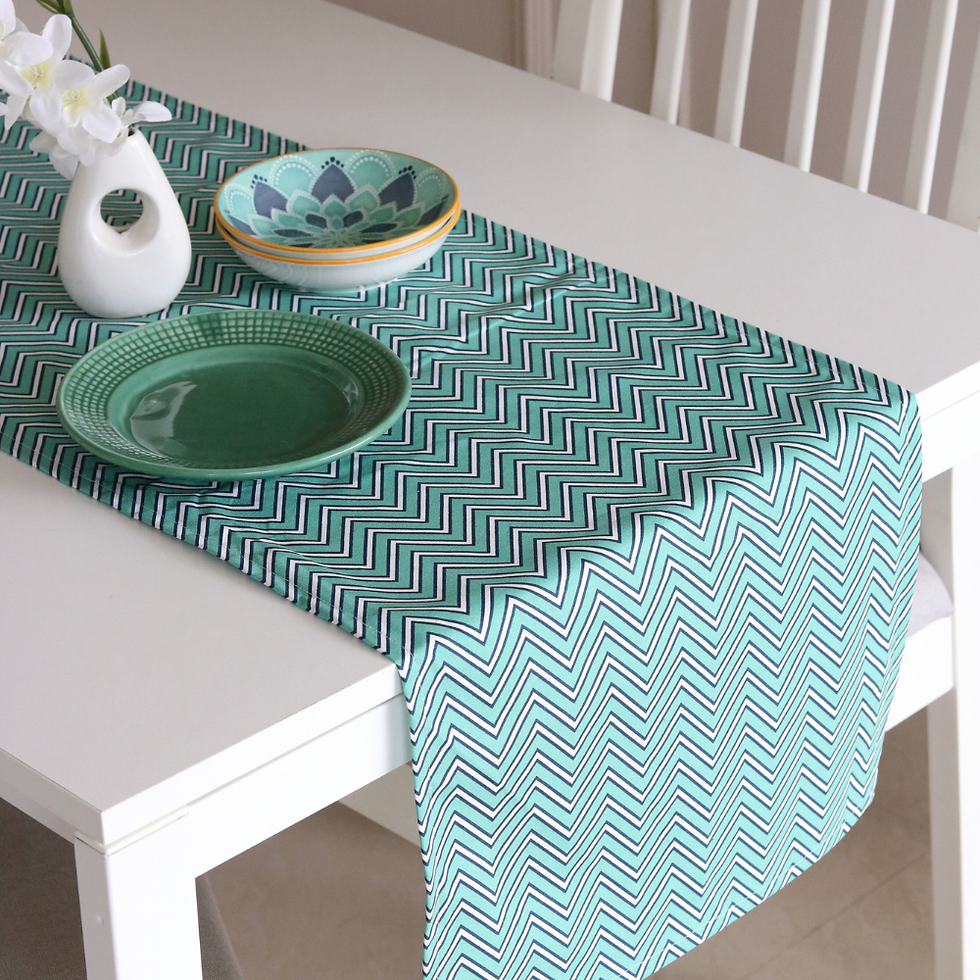Tranquil Teal (Chevron) - Runner