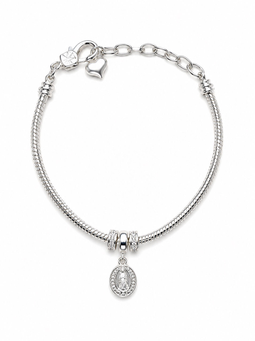 Pulsera Rodio Medalla 