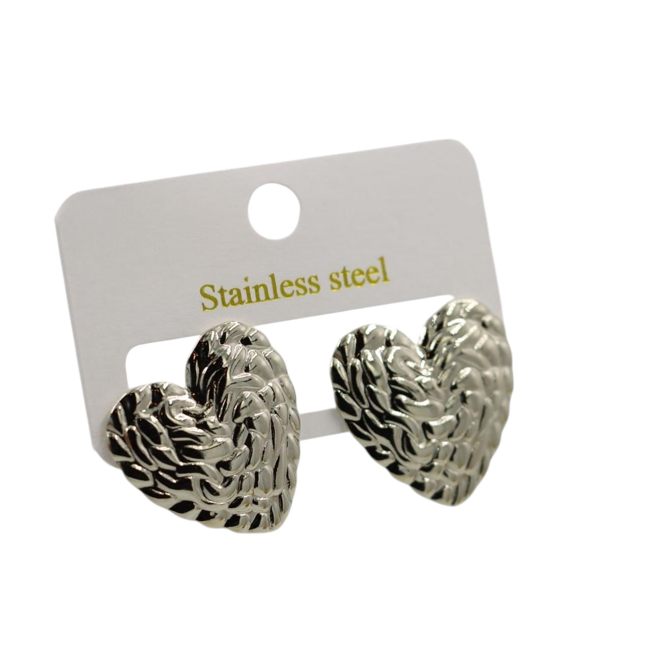 Aretes Acero Corazon