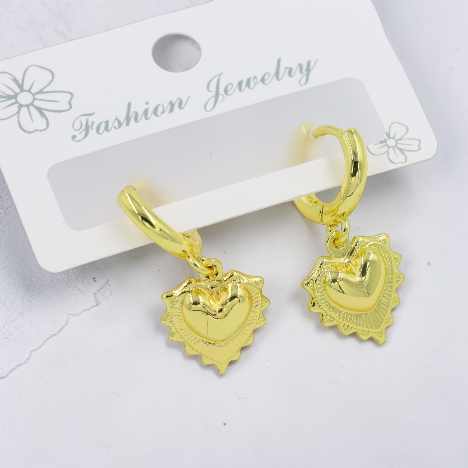 Aretes Acero Corazón 