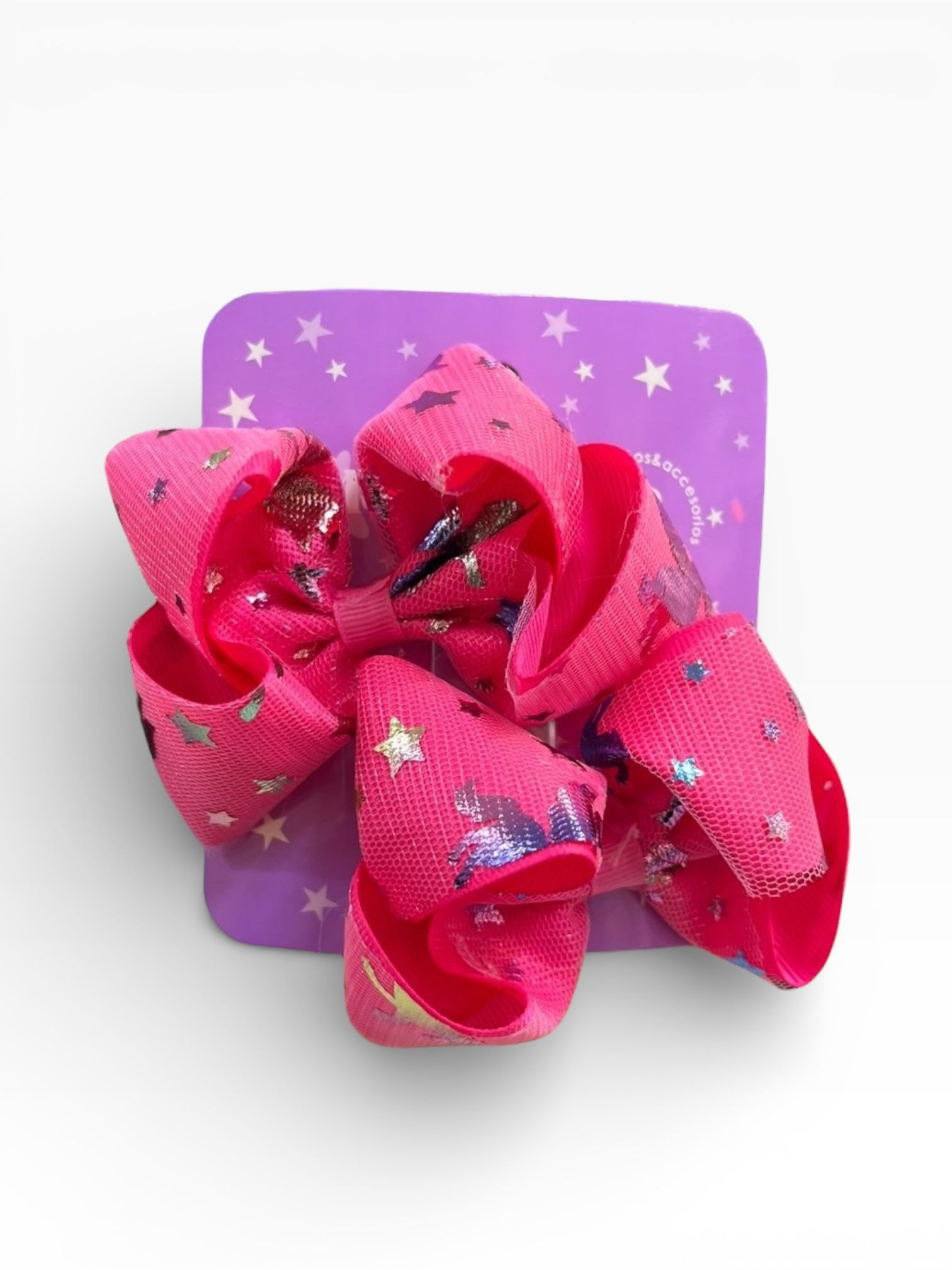 Moño Par Estampado Unicornio 