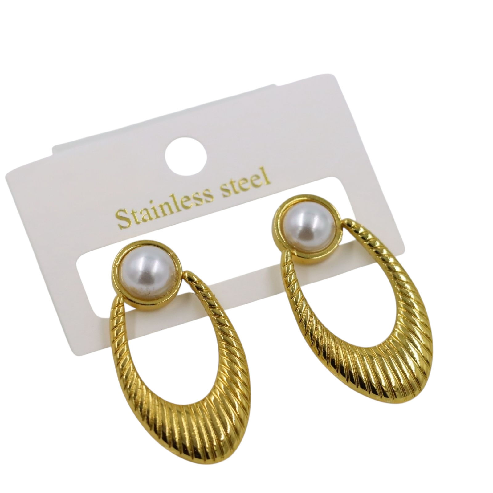 Aretes Perla Acero