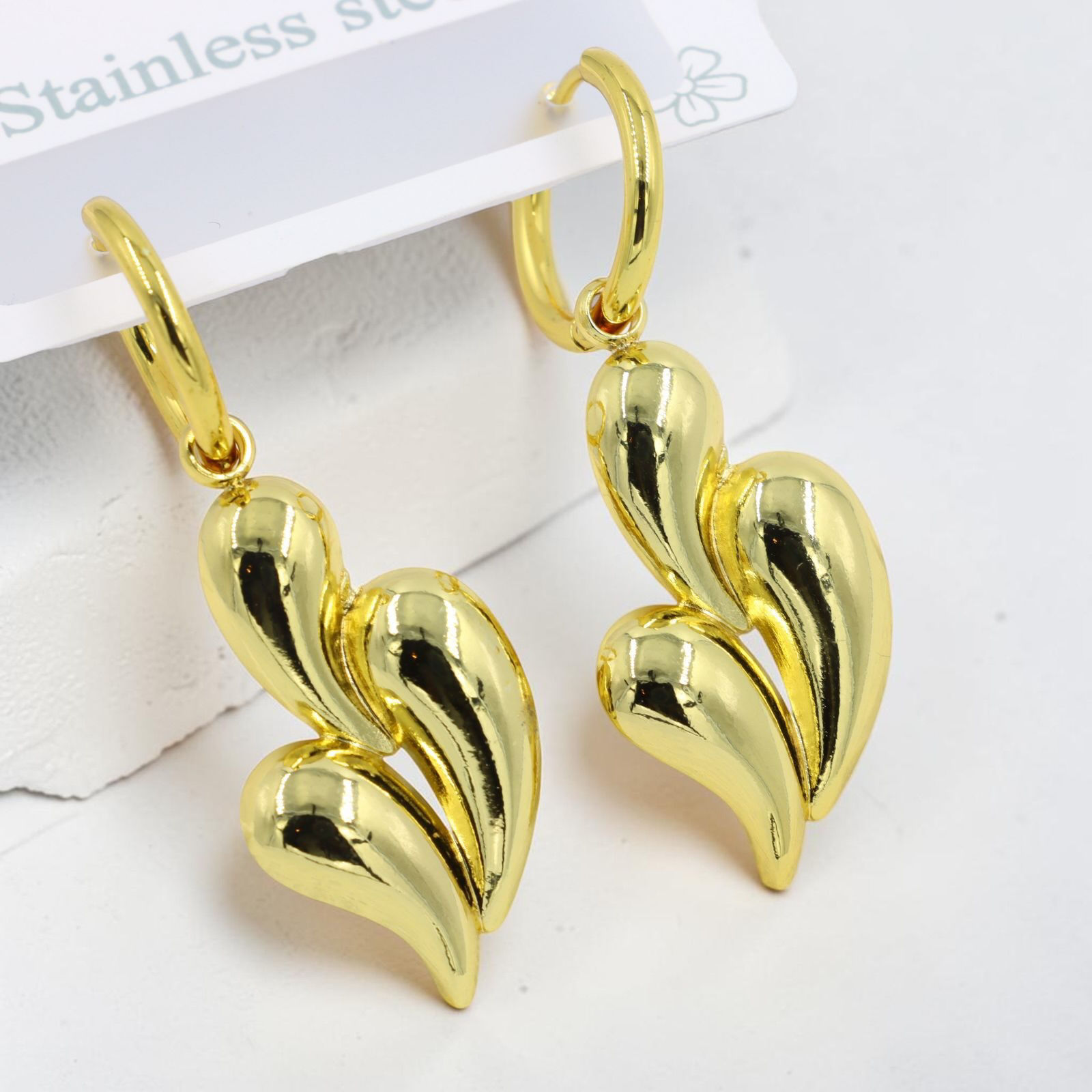 Aretes Acero Gota