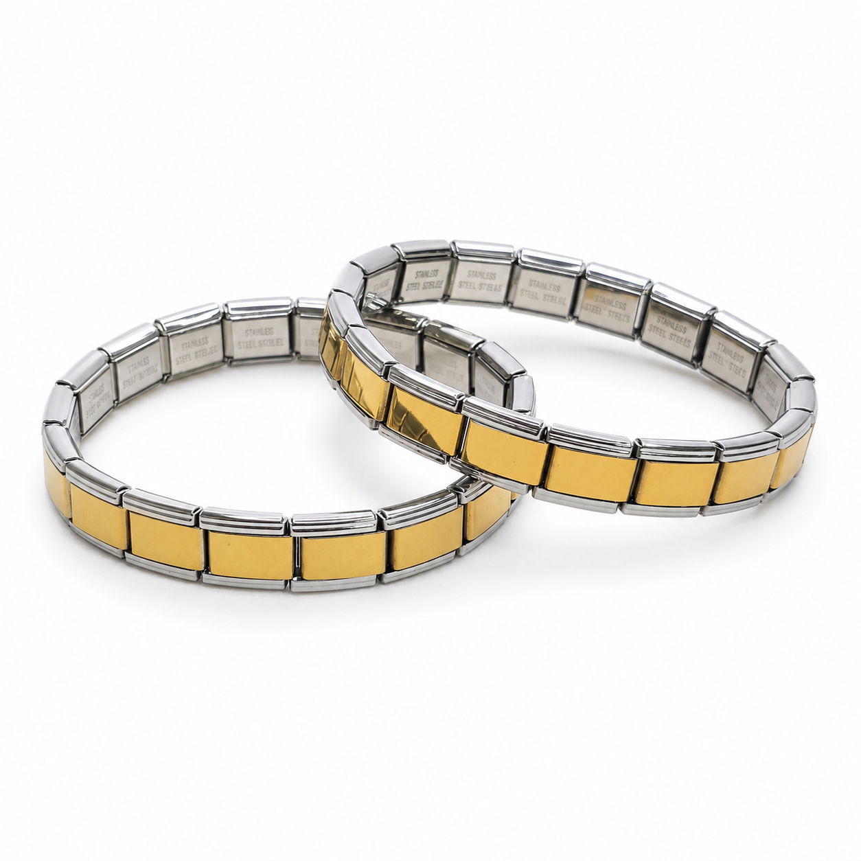 Pulsera Italiana Bicolor Dorada