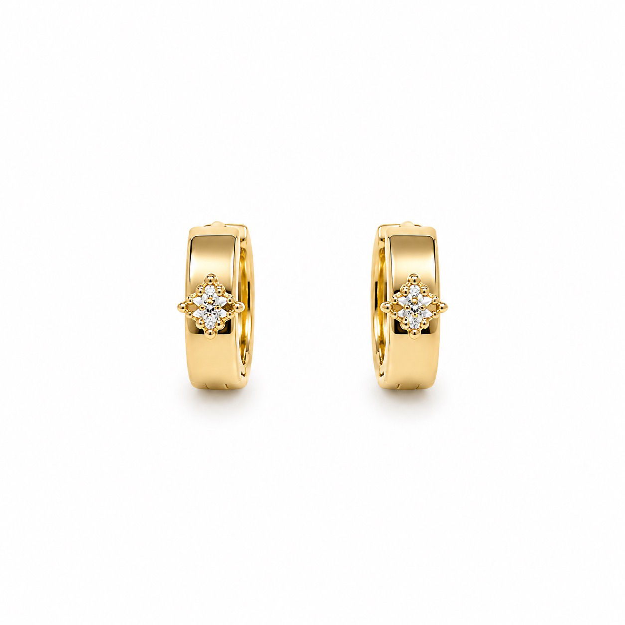 Aretes Oro Laminado Piedra 