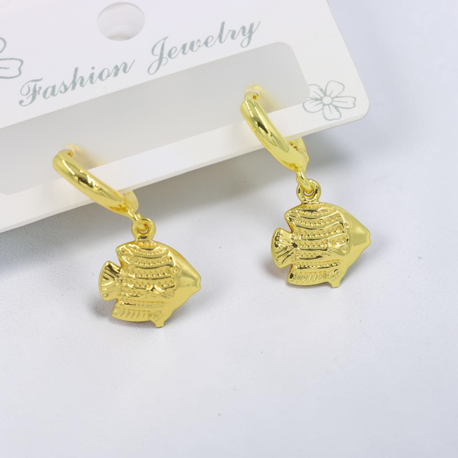 Aretes Acero Pez