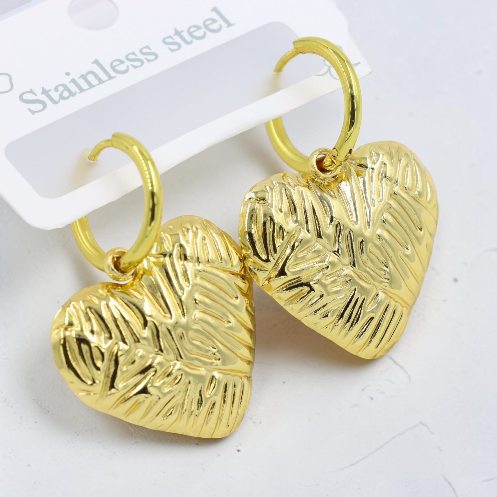 Aretes Acero Corazón 