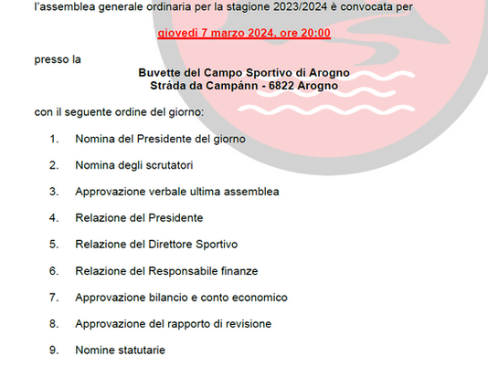 Assemblea ordinaria 2024