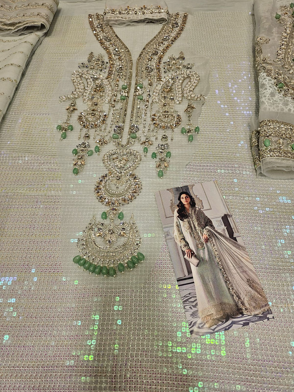 Thumbnail: Mariab Luxury Chiffon Eid ul Azha 2025 Hit Code D5 Aqua Chiffon Sequence