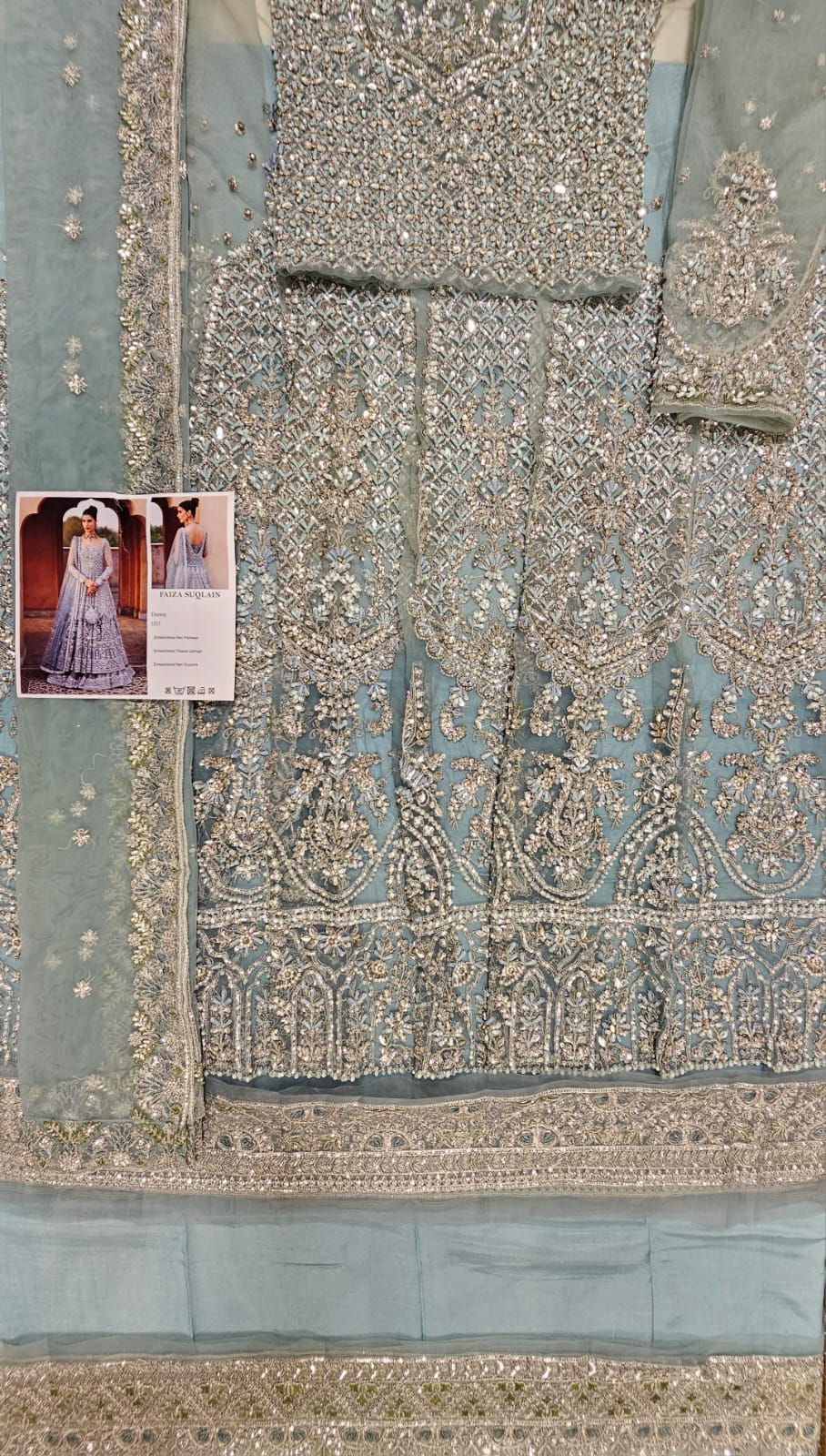 Thumbnail: Faiza saqlain Hit Code ice blue 2 tone maxi 2026