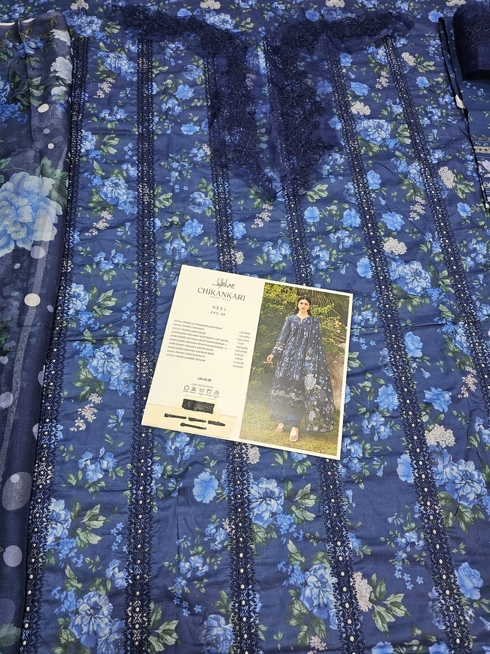 Thumbnail: Elaf Luxury Print Chikenkari 2026 Hit Code NEEL 3B