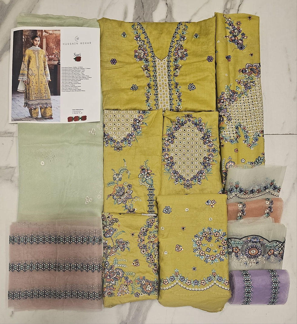 Thumbnail: Hussain Rehar Luxury Lawn 2026 eid Ul Azha Hit Code Sari Honey Mustard Yellow