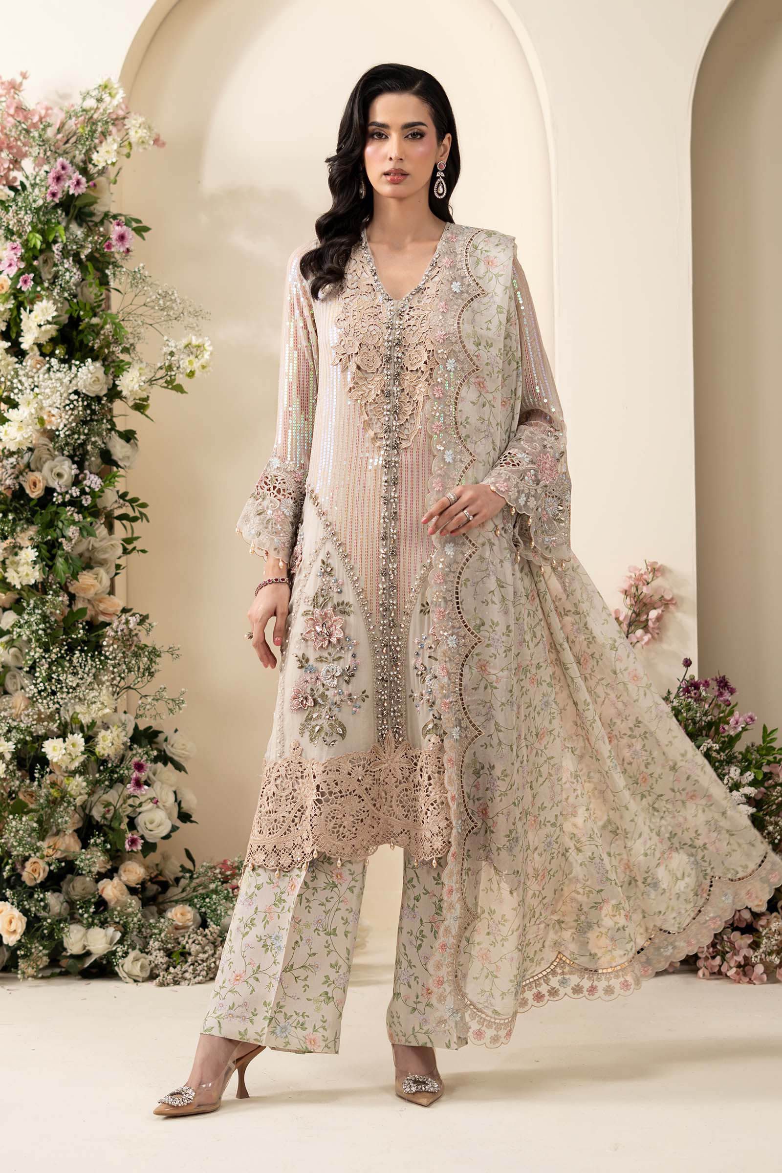 Mariab Luxury Chiffon Collection 2026 Hit Code D7