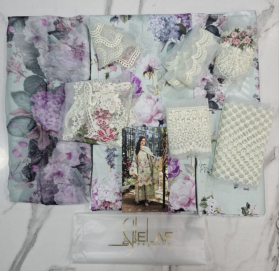 Thumbnail: Elaf Signature Premium Embroidered Lawn 2026 mint