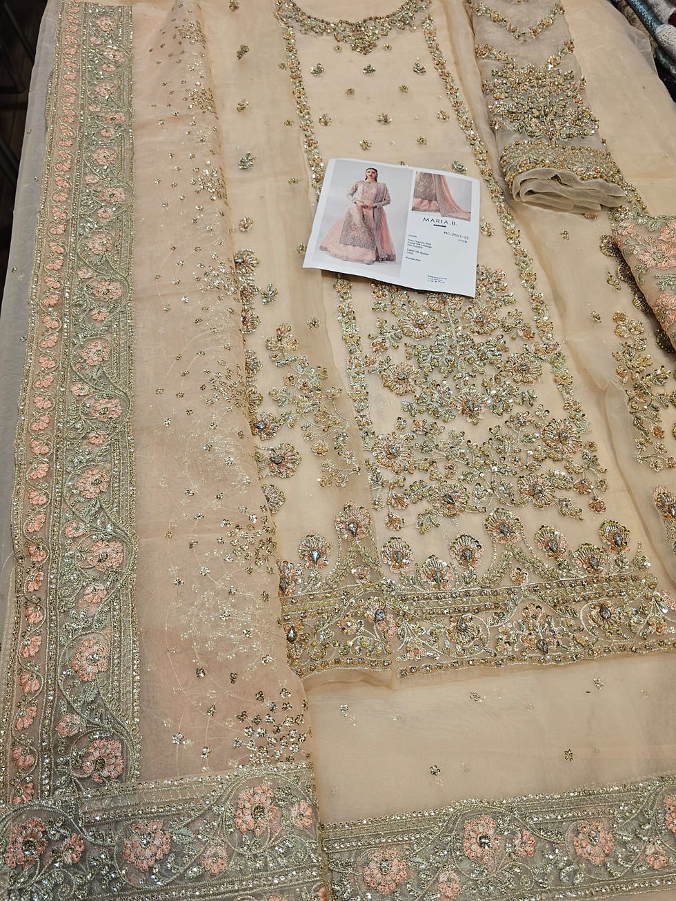 Thumbnail: Mariab Brides Couture Shadmani Collection 2026 Hit Code Peach Sharara