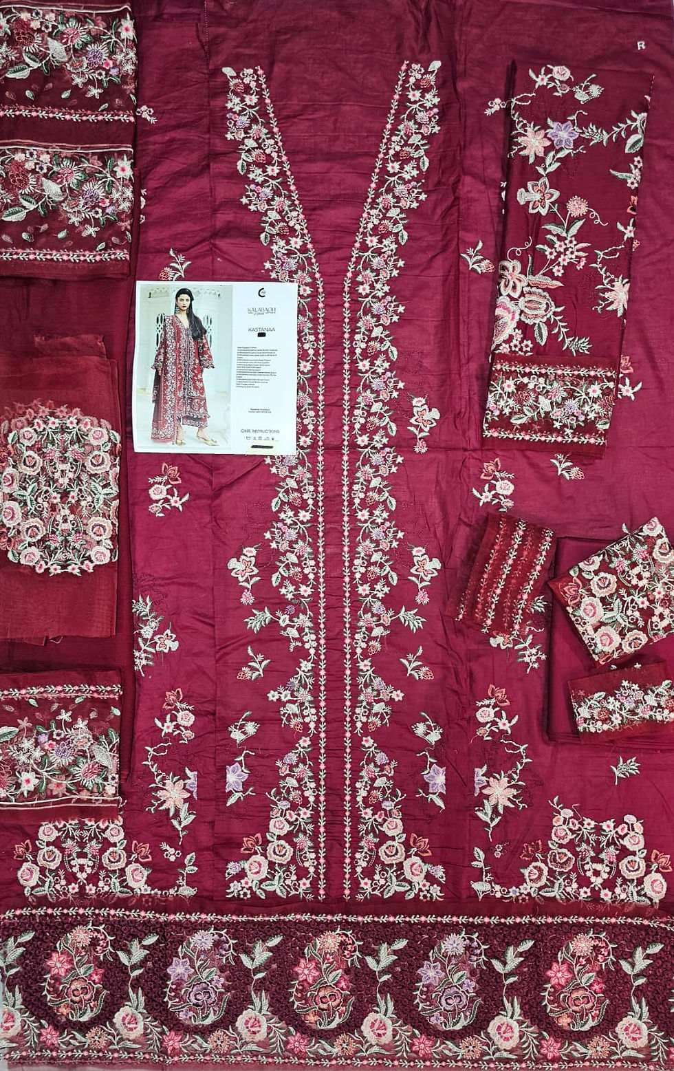 Thumbnail: Hussain Rehar Luxury Lawn 2026 hit code Kastanna Maroon