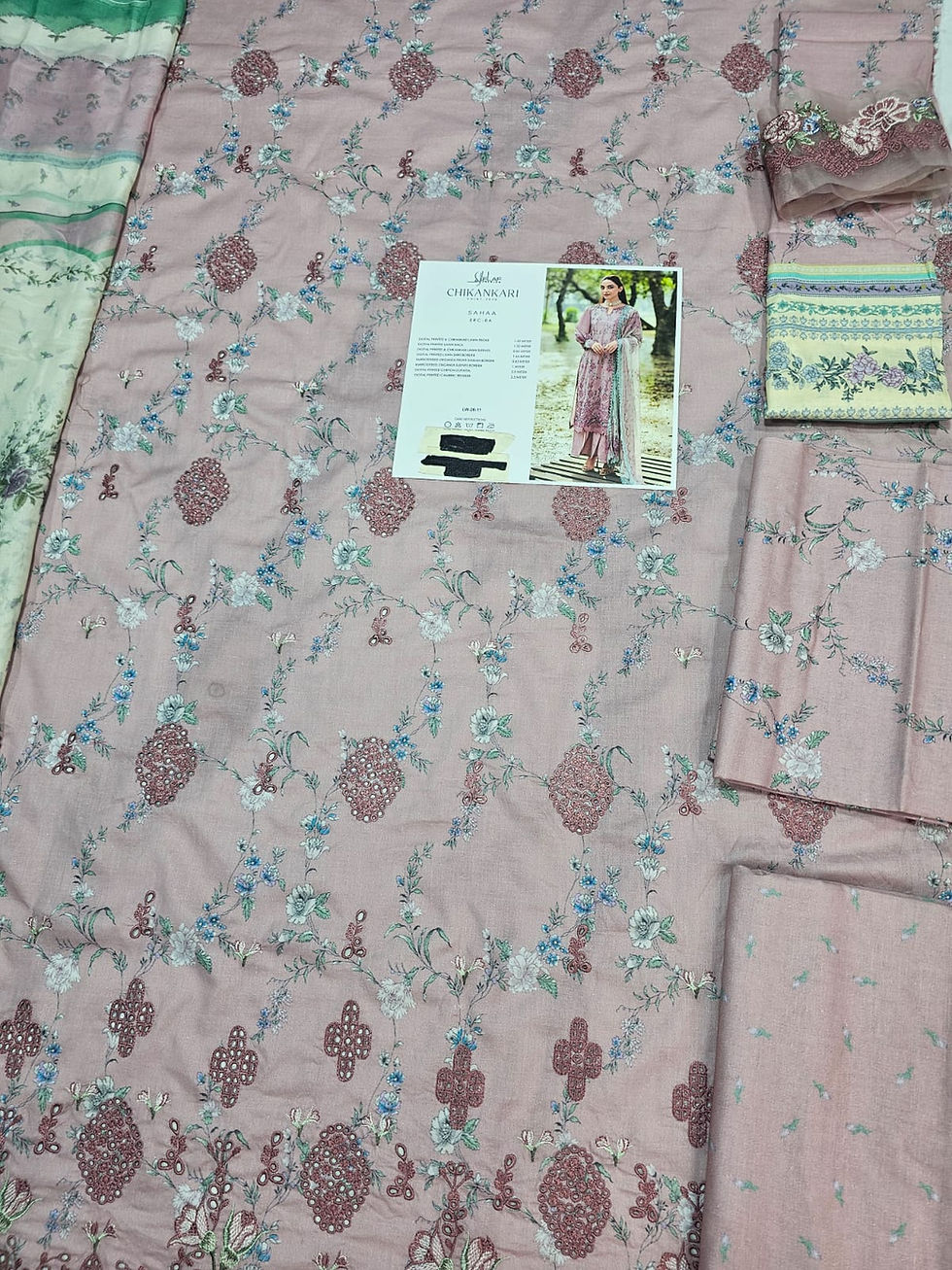 Thumbnail: Elaf Luxury Print Chikenkari 2026 Hit Code SAHAA 8A Tea Pink