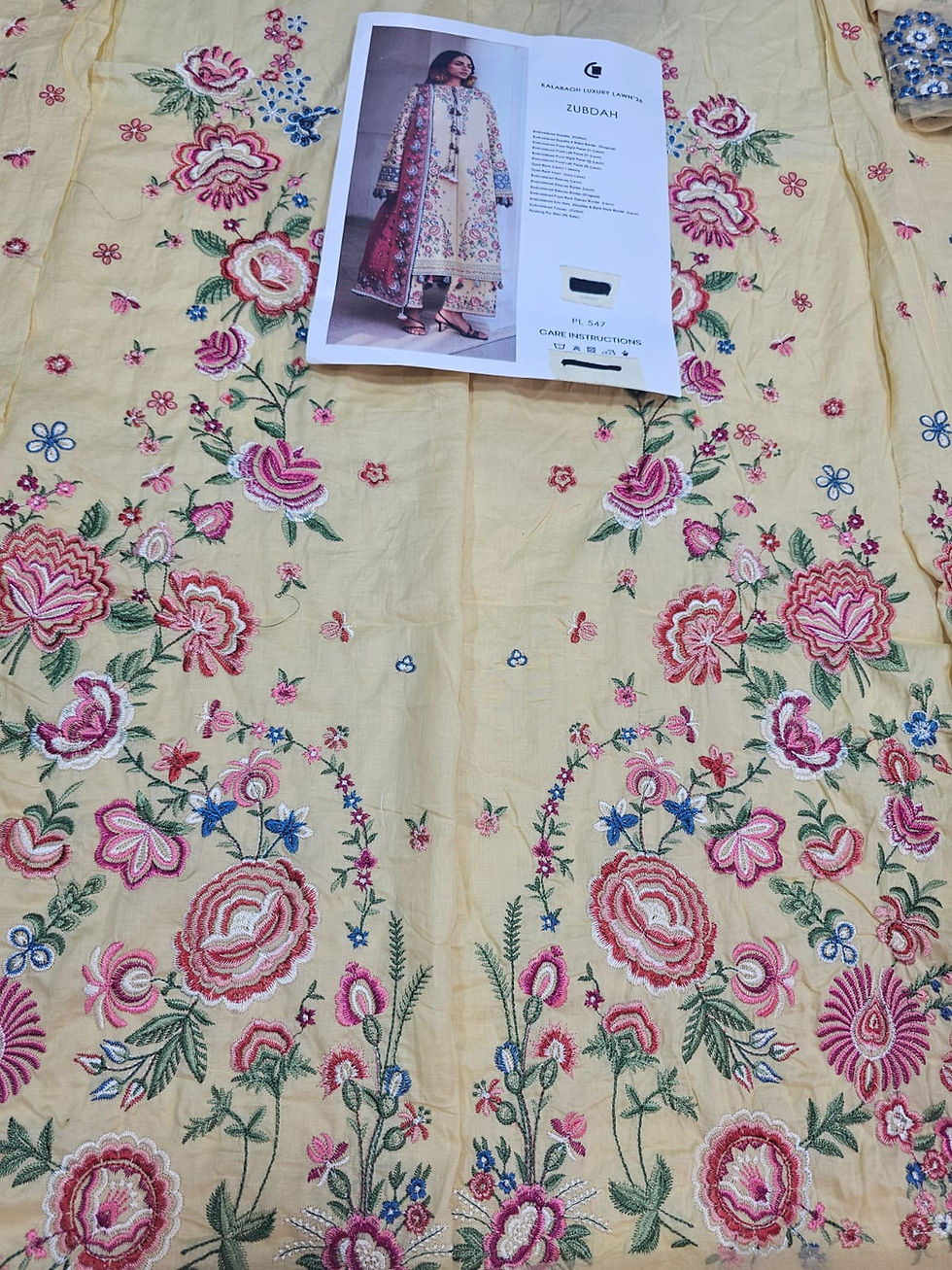 Thumbnail: Hussain Rehar Luxury Lawn 2026 hit code Zubdah Butter yellow