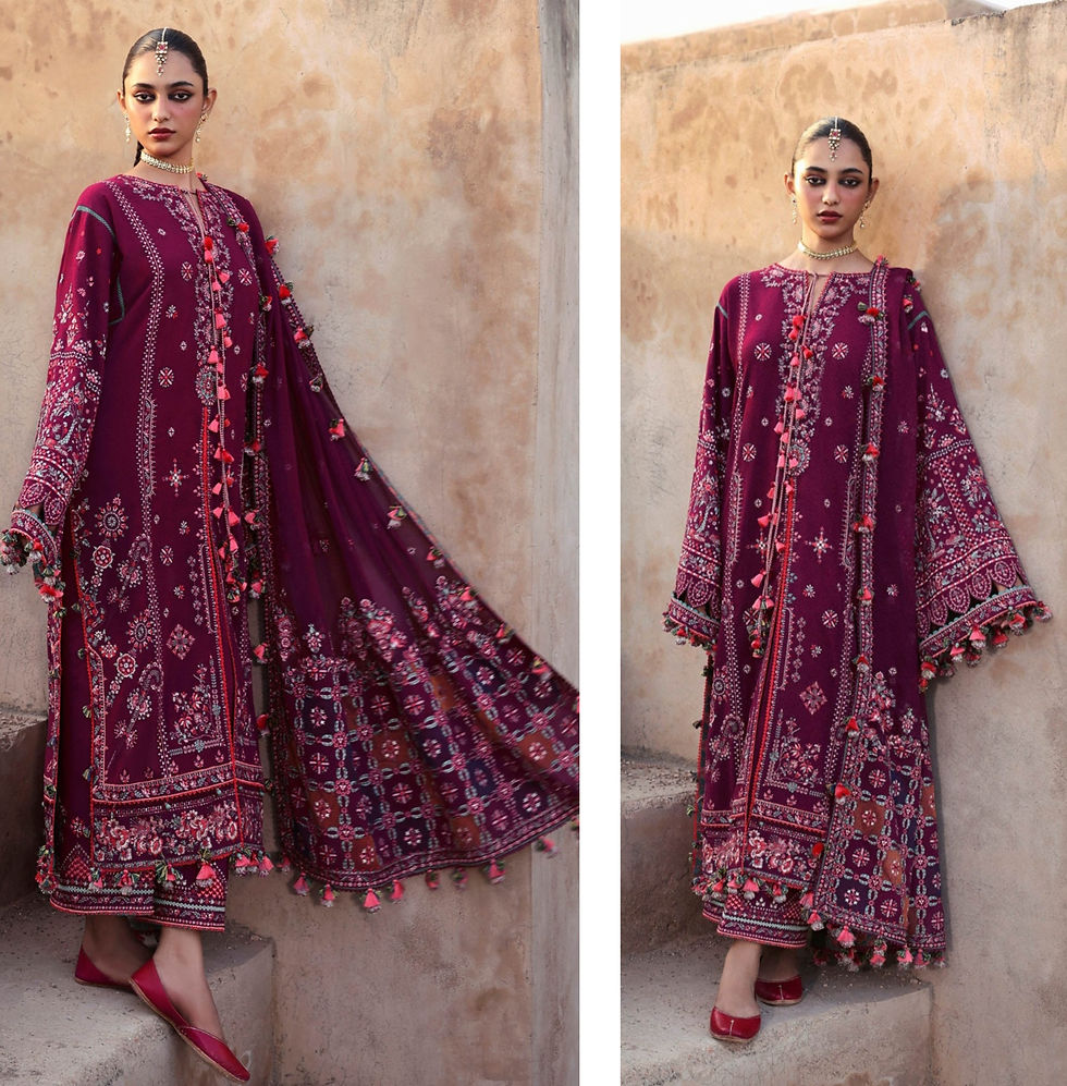 Hussain Rehar Luxury Winter Karandi Hit Code Nargis Maroon