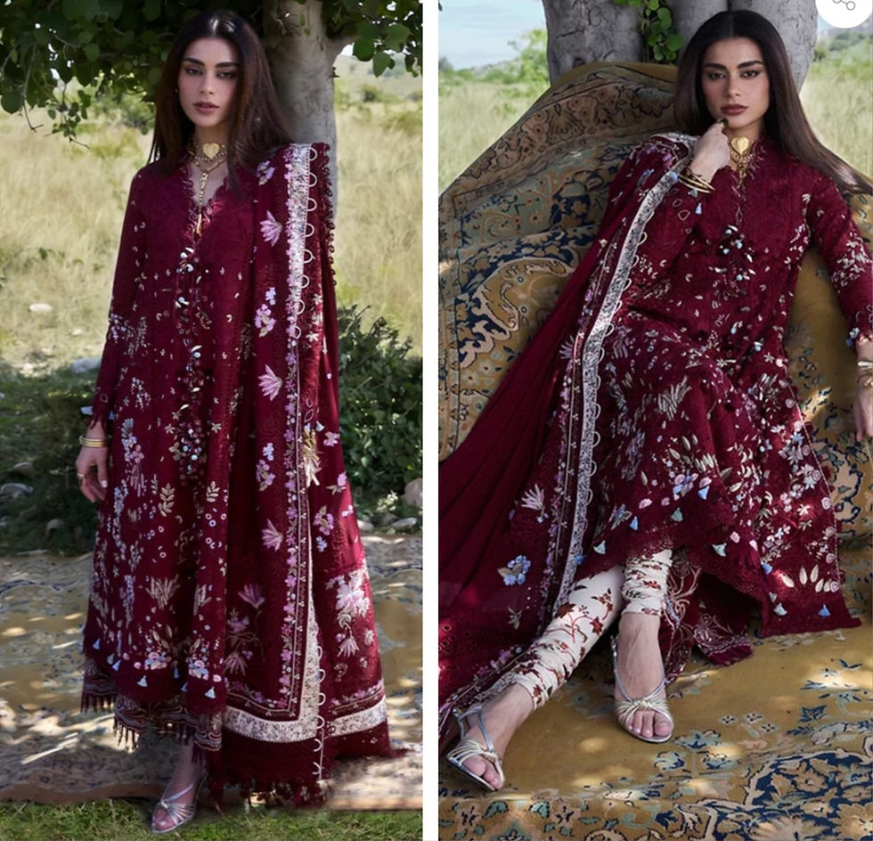 Thumbnail: Suffuse Luxury Lawn 26 Hit Code Naveri Maroon