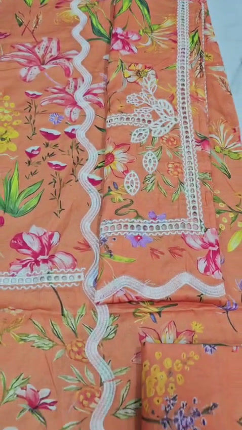 Thumbnail: Crimson Luxury Lawn 2026 Hit Code 2A Peachy Orange