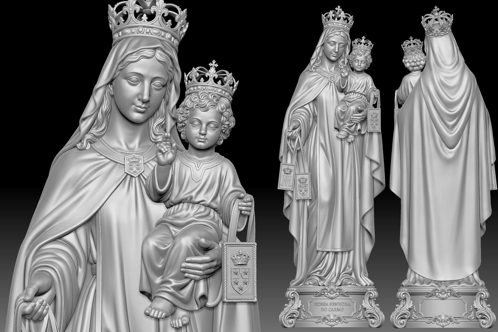 Matriz Nossa Senhora do Carmo 32cm