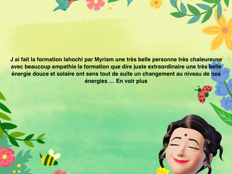 🙏 Merci Aicha pour ce très beau témoignage à ton initiation LaHoChi.💗💗💗